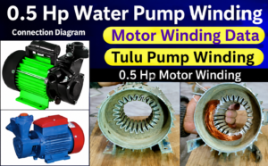Motor Winding Data - All Types Of Motor Coil Winding Data 4 0.5Hp 0.37 kW Water Pump Motor Winding Data