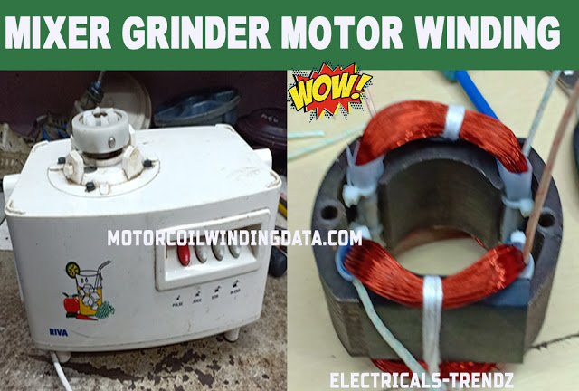 3 speed mixer grinder motor winding data