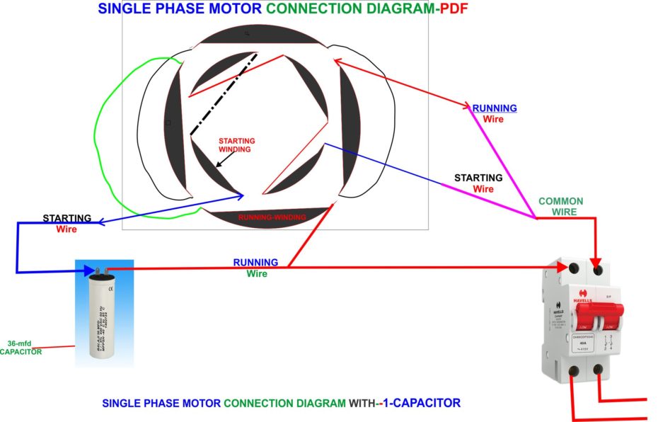 Single-phase motor connection pdf-motorcoilwindingdata.com