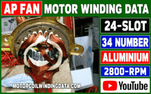Motor Winding Data - All Types Of Motor Coil Winding Data 2 Ap Fan Motor Winding data Aluminium Wire