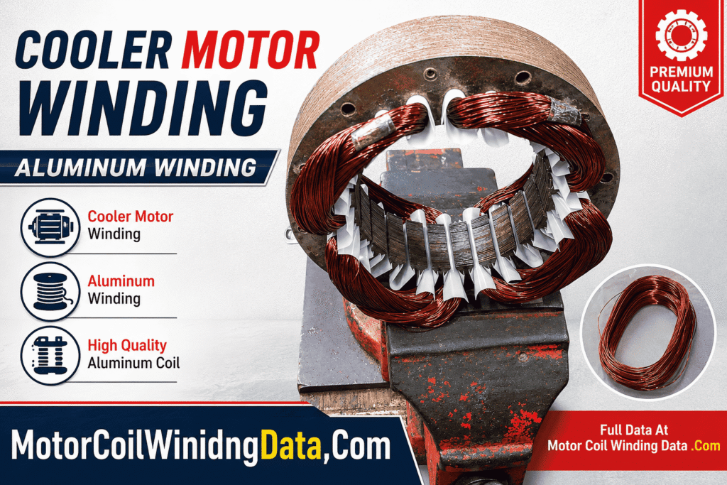 Cooler Motor Aluminium Winding Data. 9 Cooler Motor Aluminium Winding Data.